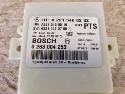 Mercedes Parktronic Park Assist Control Module Unit A2215408262 C216 W221 CL550 S5504